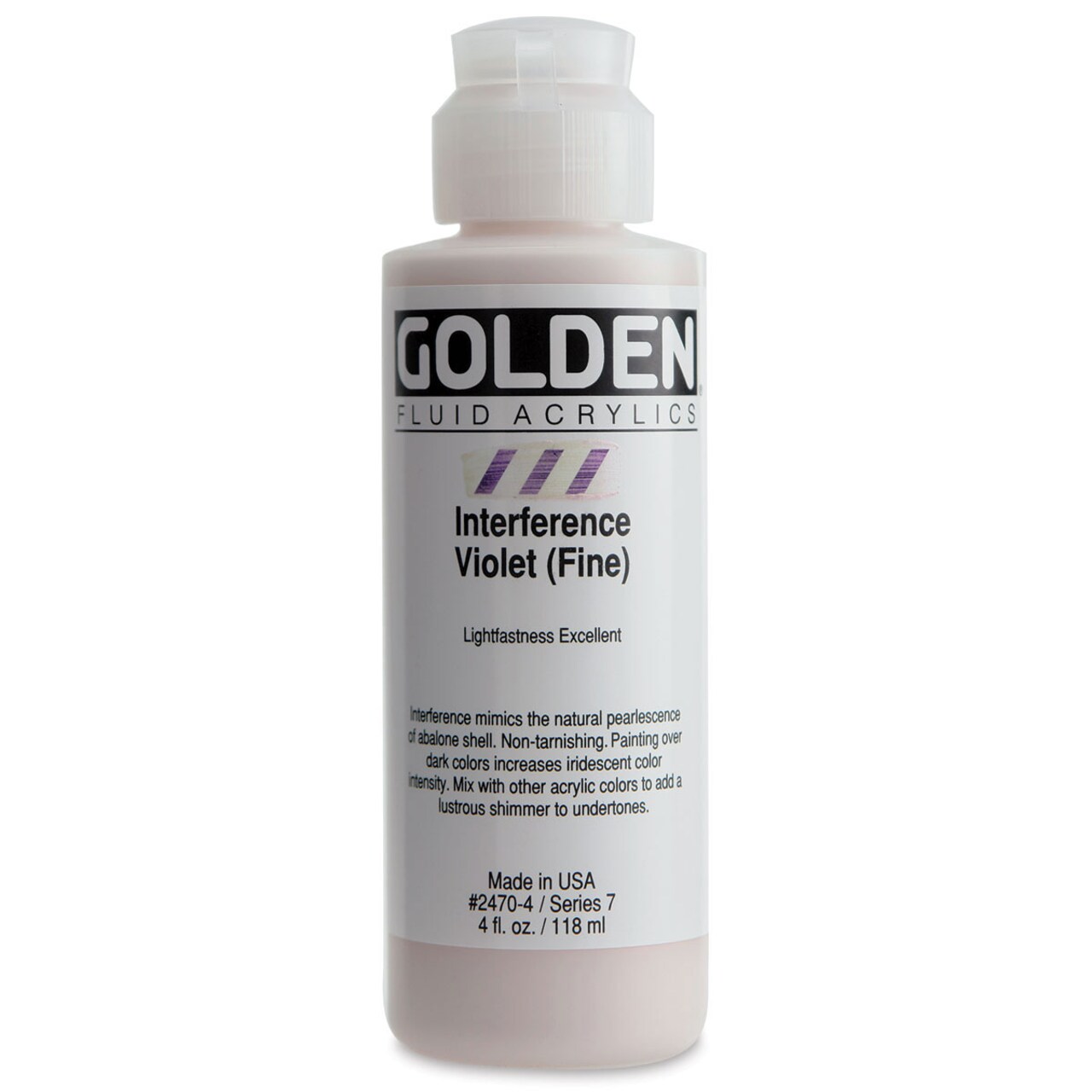 Golden Fluid Acrylics - Interference Violet (Fine), 4 oz bottle